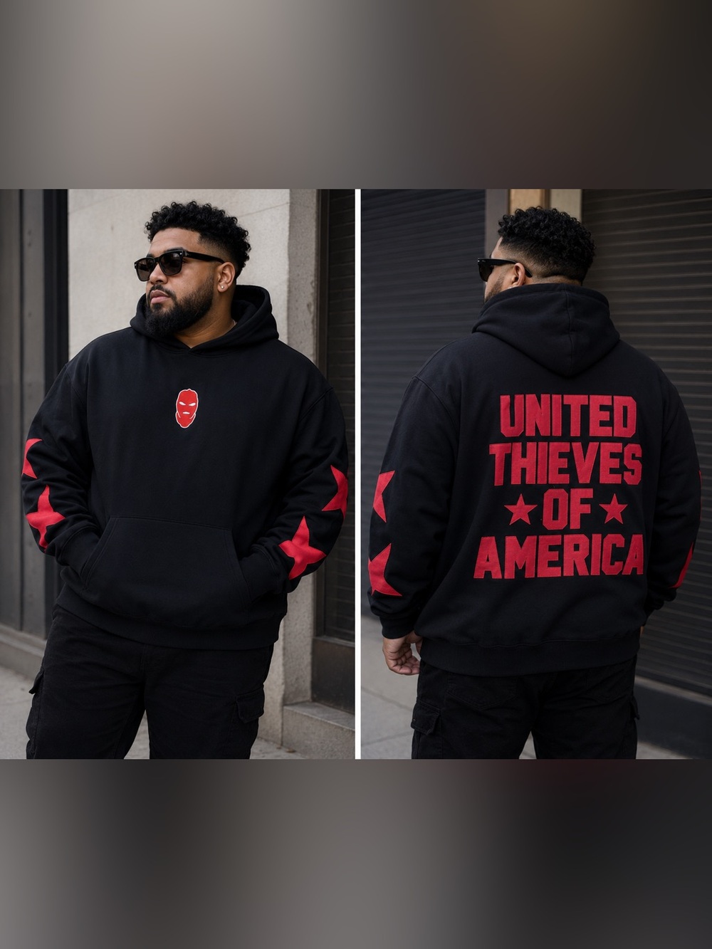New Crooks & Castles Black UTOA Heavy Hoodie - 2XL